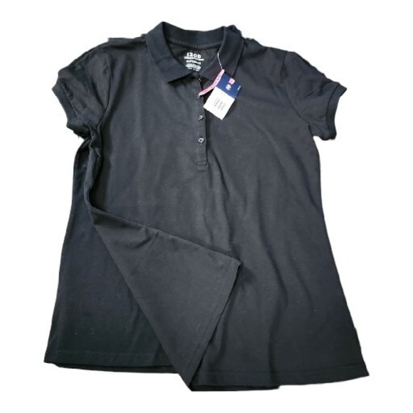Izod Tops - NWT IZOD Juniors 15 Large XL 2-Shirt Top Blouse Polo School Uniform Black Preppy